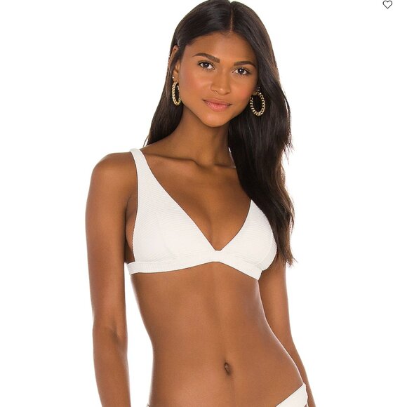 L Space Eco Chic Repreve® Nina Bikini Top in Cream DD Cup - Picture 1 of 7
